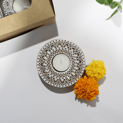 Round Rangoli Diya Set of 2