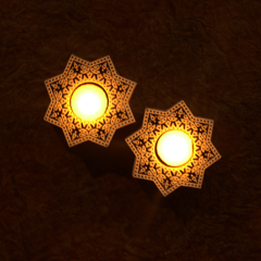 Star of Lakshmi Diya Set of 2