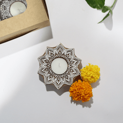 Floral Diya Set of 2