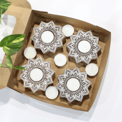 Floral Diya Set of 2