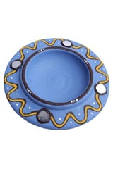 Terracotta Blue Long Diya