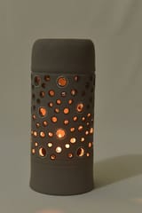 Terracotta Gray Canister Lampshade