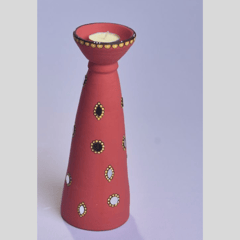 Terracotta Pink Long Diya