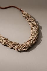 Crochet Jute & Wooden Bead Necklace