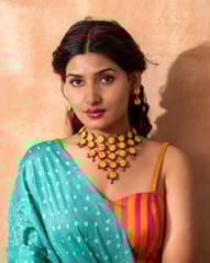 Yellow Orange Tie & Dye Earrings