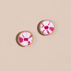 Pink Tie & Dye Stud Earrings