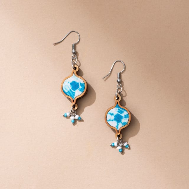 Turquoise Tie & Dye Danglers