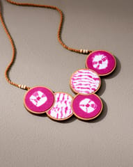 Pink Connected Circle Necklace