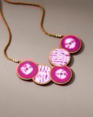 Pink Connected Circle Necklace