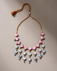 Multicolor  Tie & Dye Statement Necklace