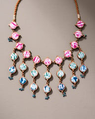 Multicolor  Tie & Dye Statement Necklace