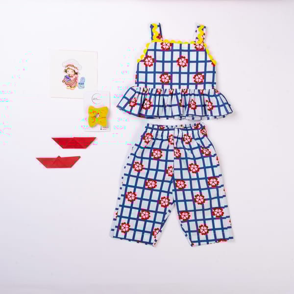 Girls Santorini Printed Co Ord Set